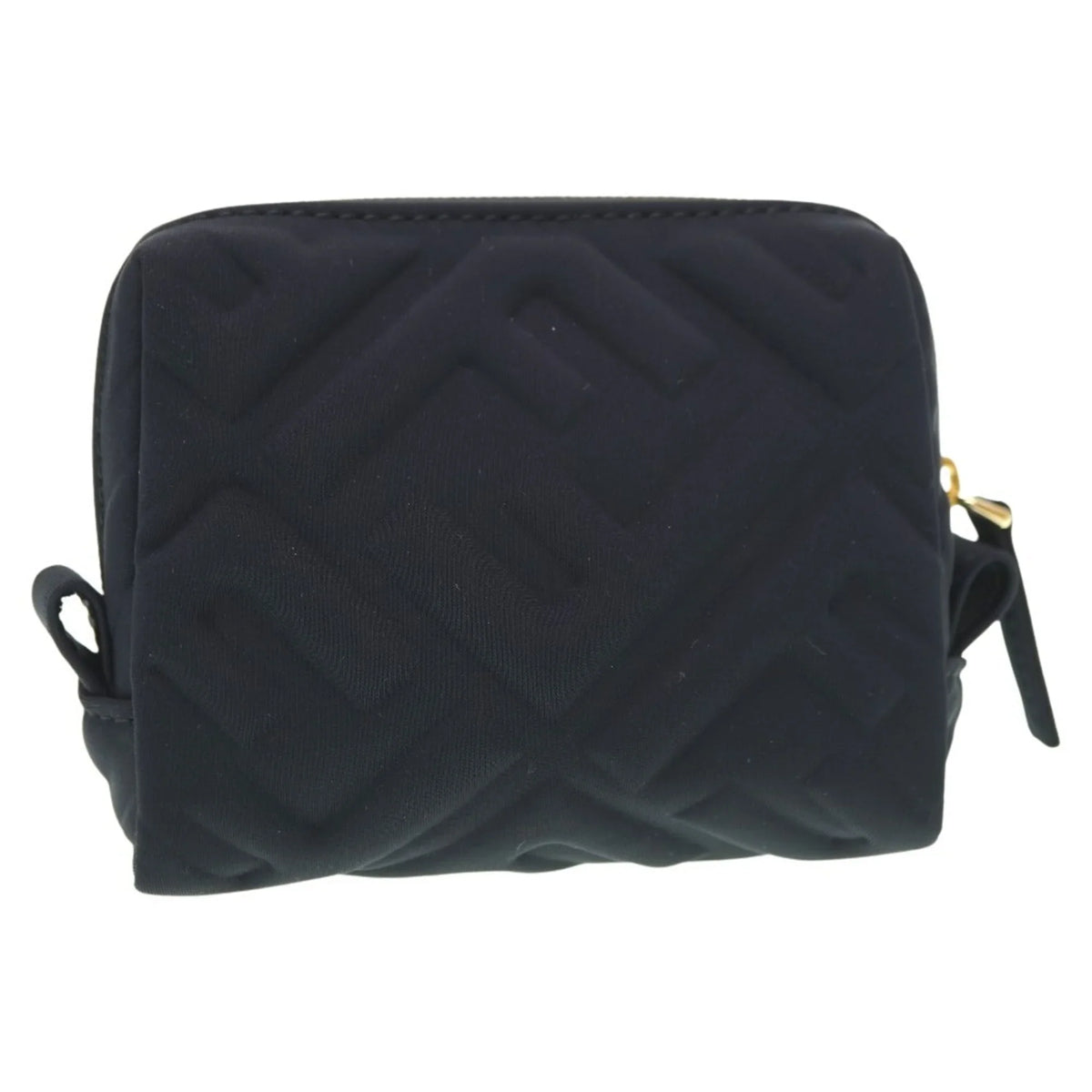 Pre-Owned Fendi Makeup Pouch 8N0179 Nylon Dark 0061FENDI 6A0061ZE5 (Like New)