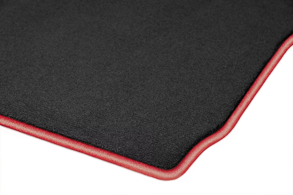 GGBAILEY BMW X3 Onyx with Red Edging Carpet Car Mats / Floor Mats, Custom Fit for 2011, 2012, 2013, 2014, 2015, 2016, 2017 - Driver, Passenger & Rear Mats