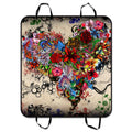 GCKG Wallpaper Stars Flowers Heart Emotions Colorful Pet Car Seat Cover Dog Car Seat Mat Hammock Cargo Mat Trunk Mat For Cars Trucks and SUV 54x60 Centimeter