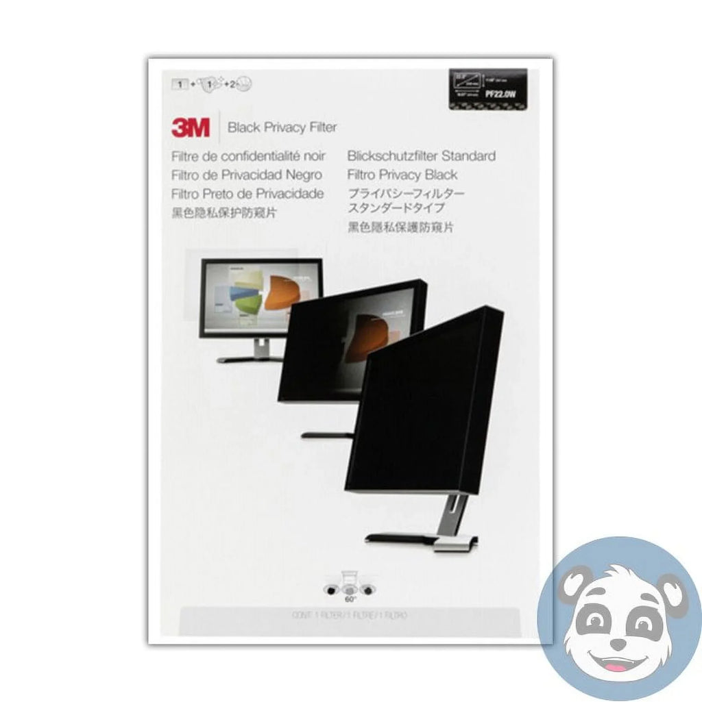3M PF220W1B - Dark Privacy Filter, Matte, Glossy, For 22-in. Widescreen Monitor