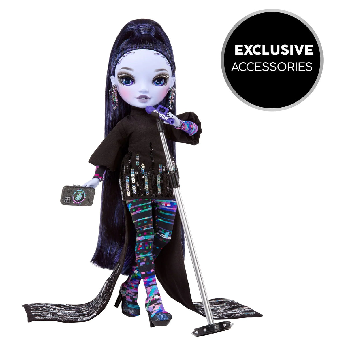 Rainbow High Shadow High Reina Glitch Crowne - Purple Fashion Doll. Fashionable Outfit & 10+ Colorful Play Accessories. Great Gift for Kids 4-12 Years Old & Collectors