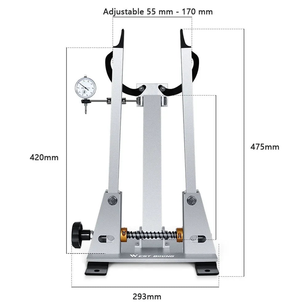 WEST BIKING Wheel Truing Stand,Indicator Tire Prcise Road BMX Bike Tire Prcise Adjustment Rims Wheel MTB Wheel Stand BMX Bike Utility Wheel MTB Road Stand Dial Indicator BUZHI Prcise Adjustment Rims