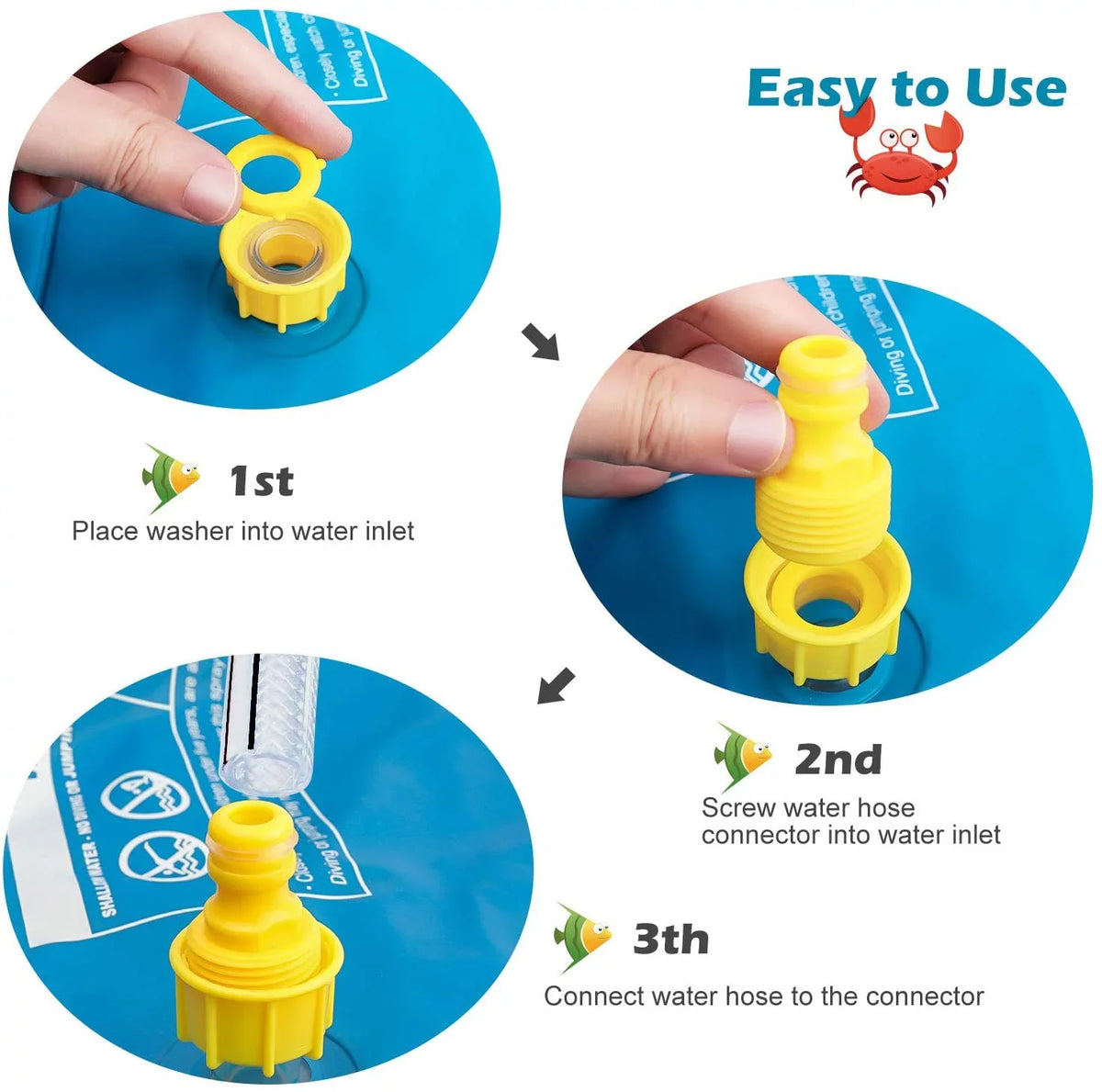 Sprinkle & Splash Play Mat - 68" Water Sprinkler, Kiddie Outdoor Outside Water Pool Toys for Toddlers Kids Children Infants Boys and Girls - Perfect Inflatable Outdoor Summer Water Toys Sprinkler pad