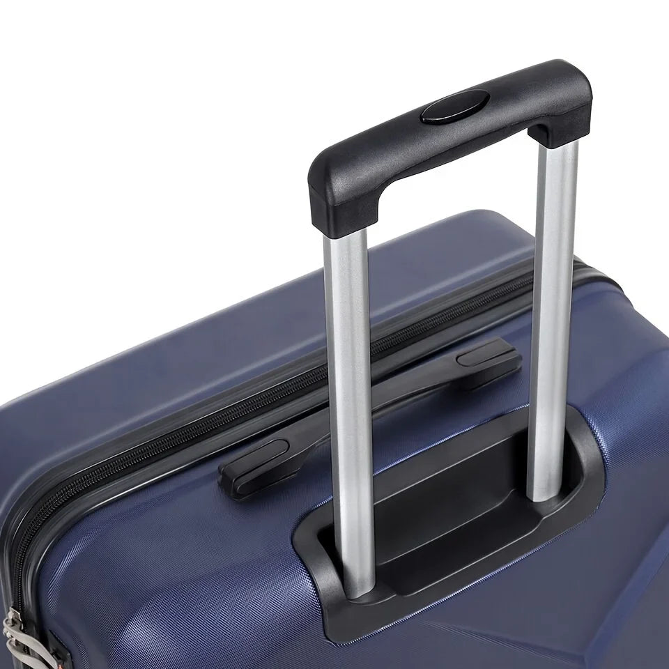 20 Inch Hardside Carry-On Luggage For Travel Business, Inch Suitcase With Four Spinner Wheels And Scratch-Resistant Surface, Lock - Blue