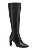 ALFANI Womens Dark 16 Unit Boot Height Goring Padded Tristanne Square Toe Zip-Up Leather Boots Shoes 10 M