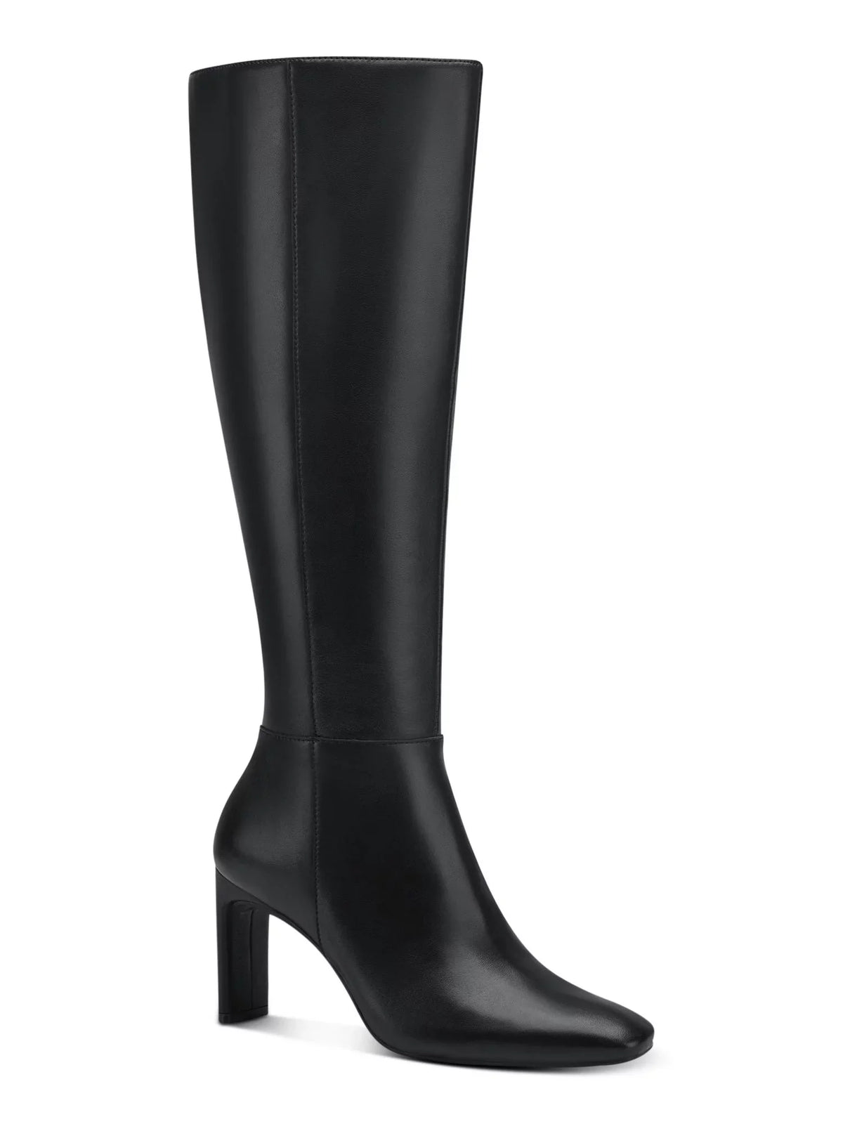 ALFANI Womens Dark 16 Unit Boot Height Goring Padded Tristanne Square Toe Zip-Up Leather Boots Shoes 10 M