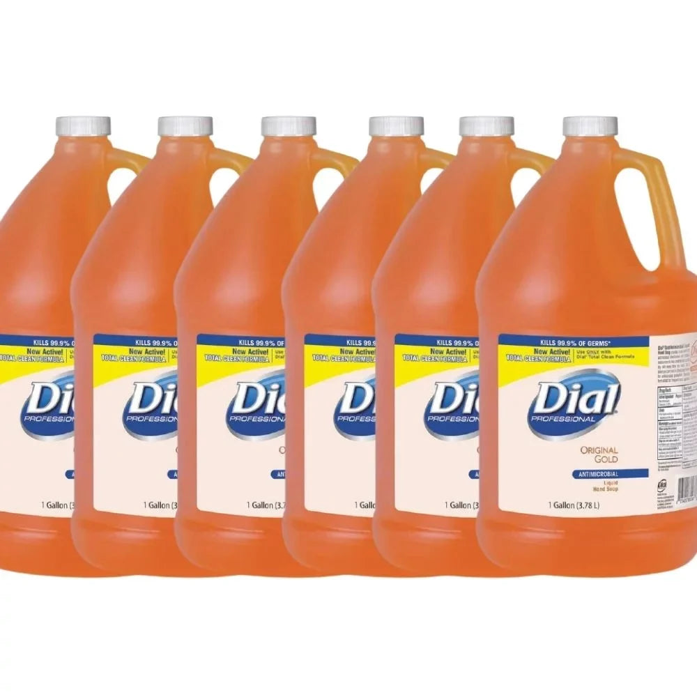 Professional Original Gold Antimicrobial Liquid Hand Soap, Kills 99.9% Bacteria, 128 FL OZ Per Gallon (6 Gallons)
