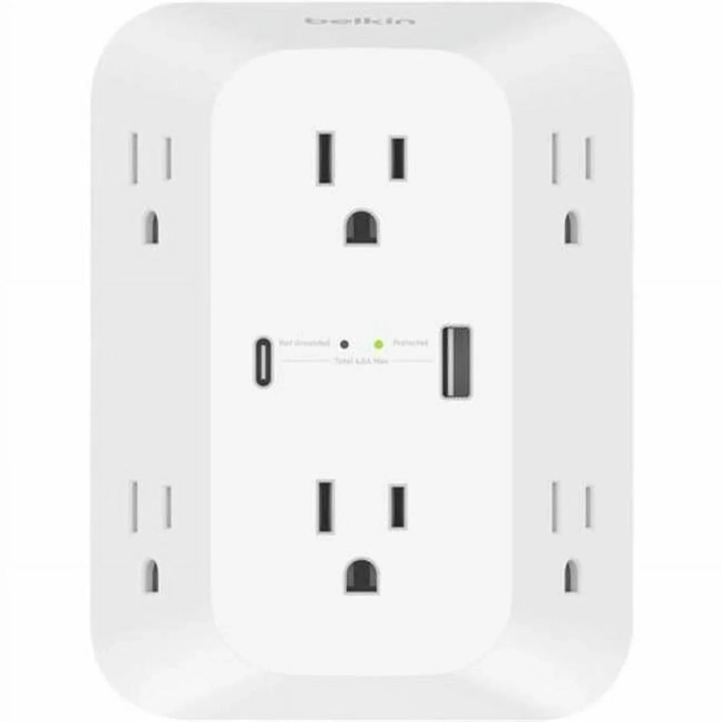 Belkin - Surge protector (wall mountable) - AC - output connectors: 8
