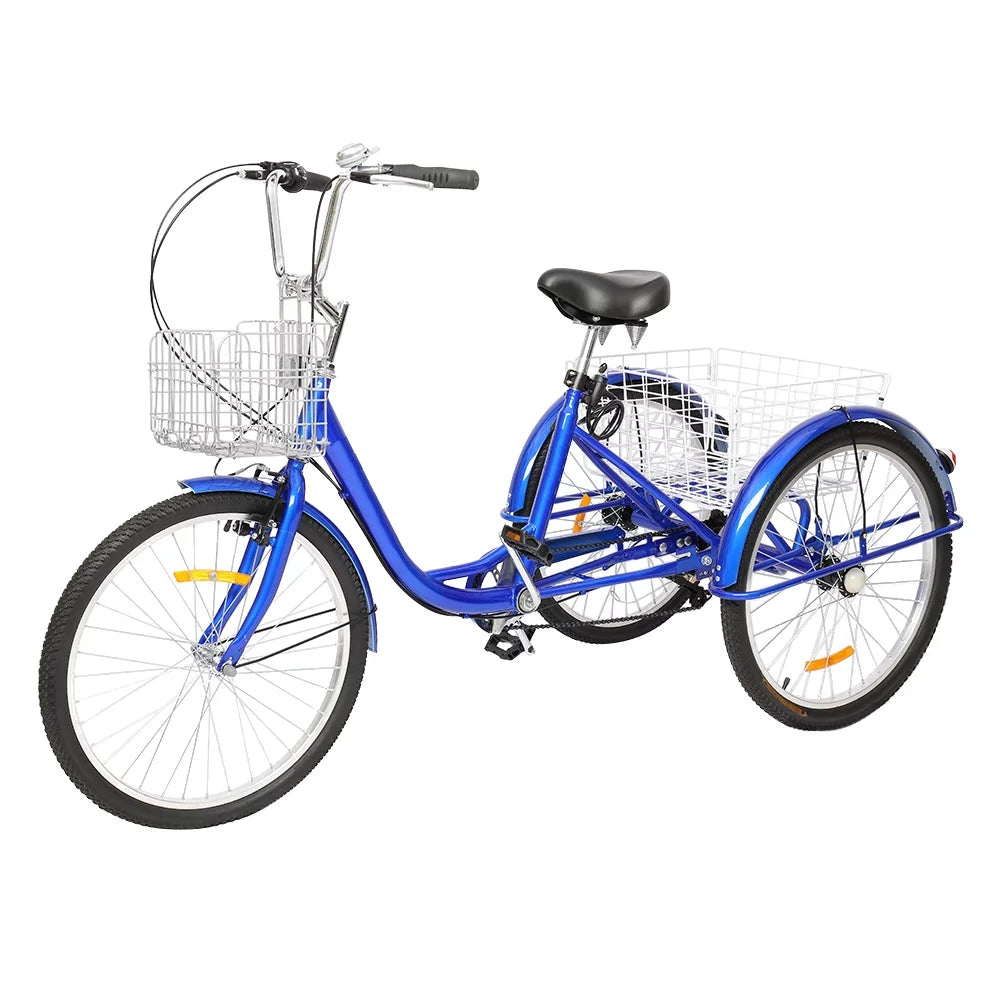 SalonMore Adult Tricycle Unit Wheel Men's Women's Bike, Blue