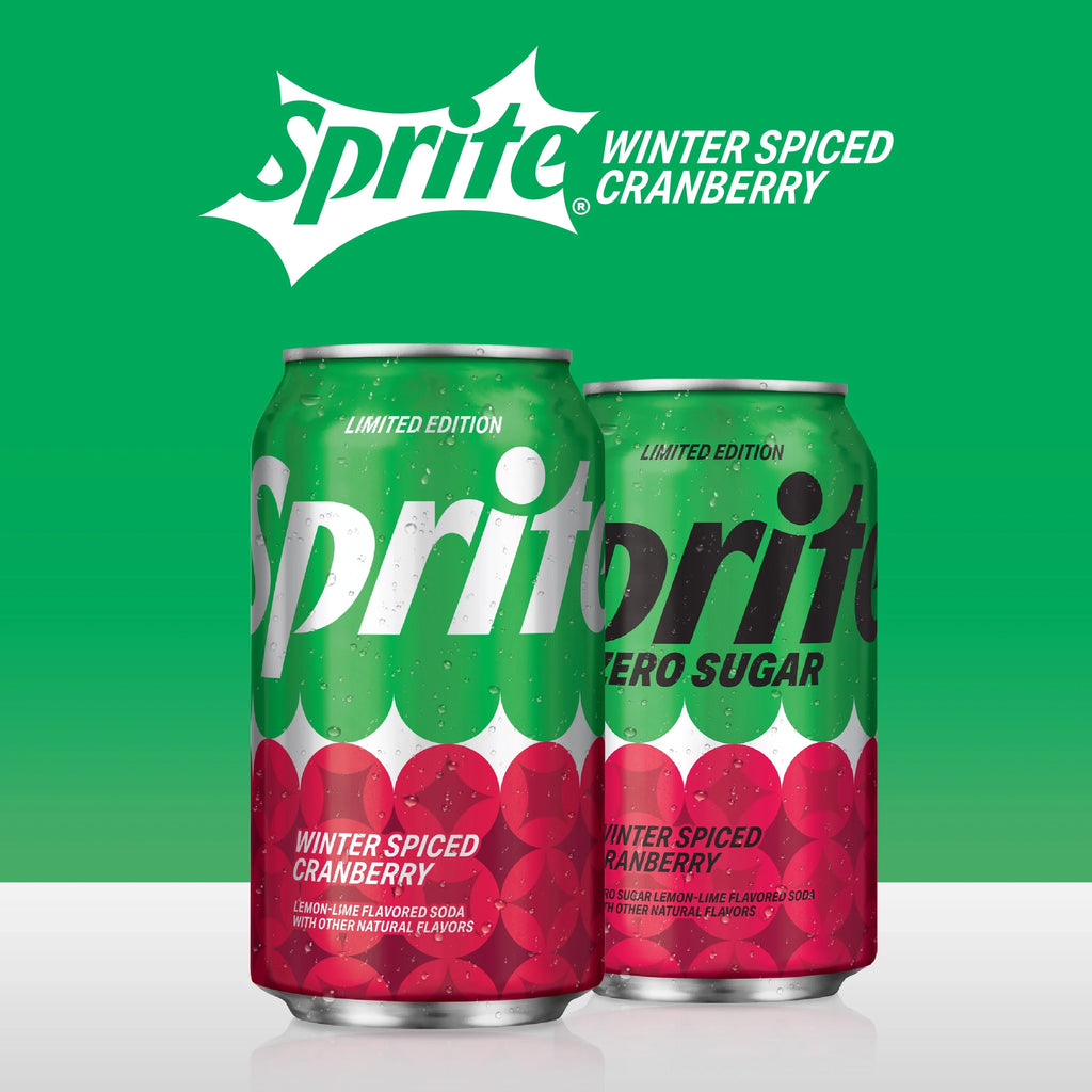Sprite Winter Spiced Cranberry Soda Pop, 12 fl oz, 12 Pack Cans