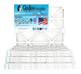 Glasfloss 10x30x1 - MERV 13 -Qty:4 - Furnace Air Filter - Made in USA (Actual Size: 9.5 x 29.5x7/8 Unit