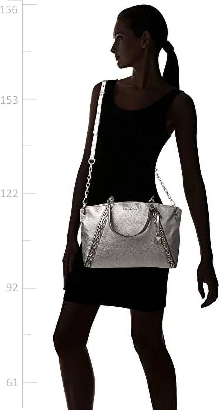 Michael Kors Womens Sadie Satchel Grey (Light Pewter)