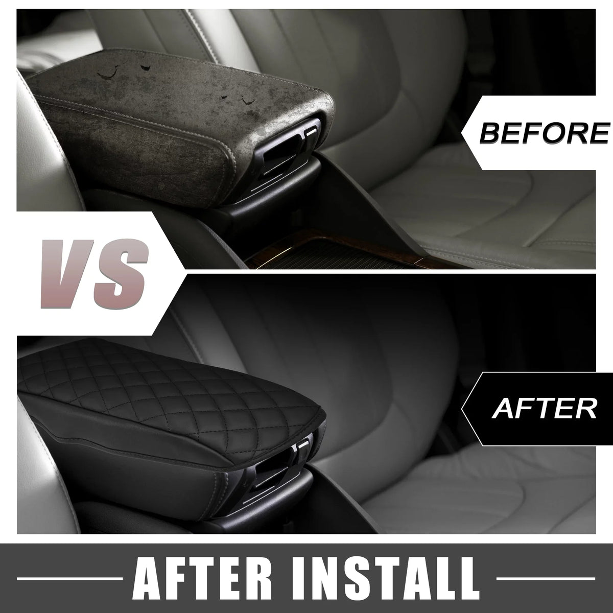 Unique Bargains Car Center Console Pad Waterproof Armrest Seat Box Cover Protector for Ford Bronco Sport 2020-2023 Onyx