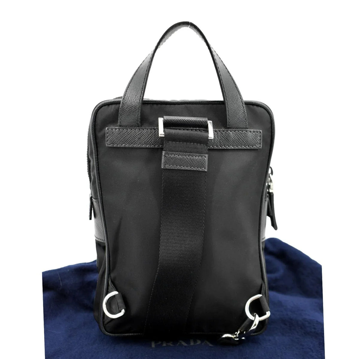 Pre-owned PRADA 2vz026 Nylon Backpack Bag Midnight