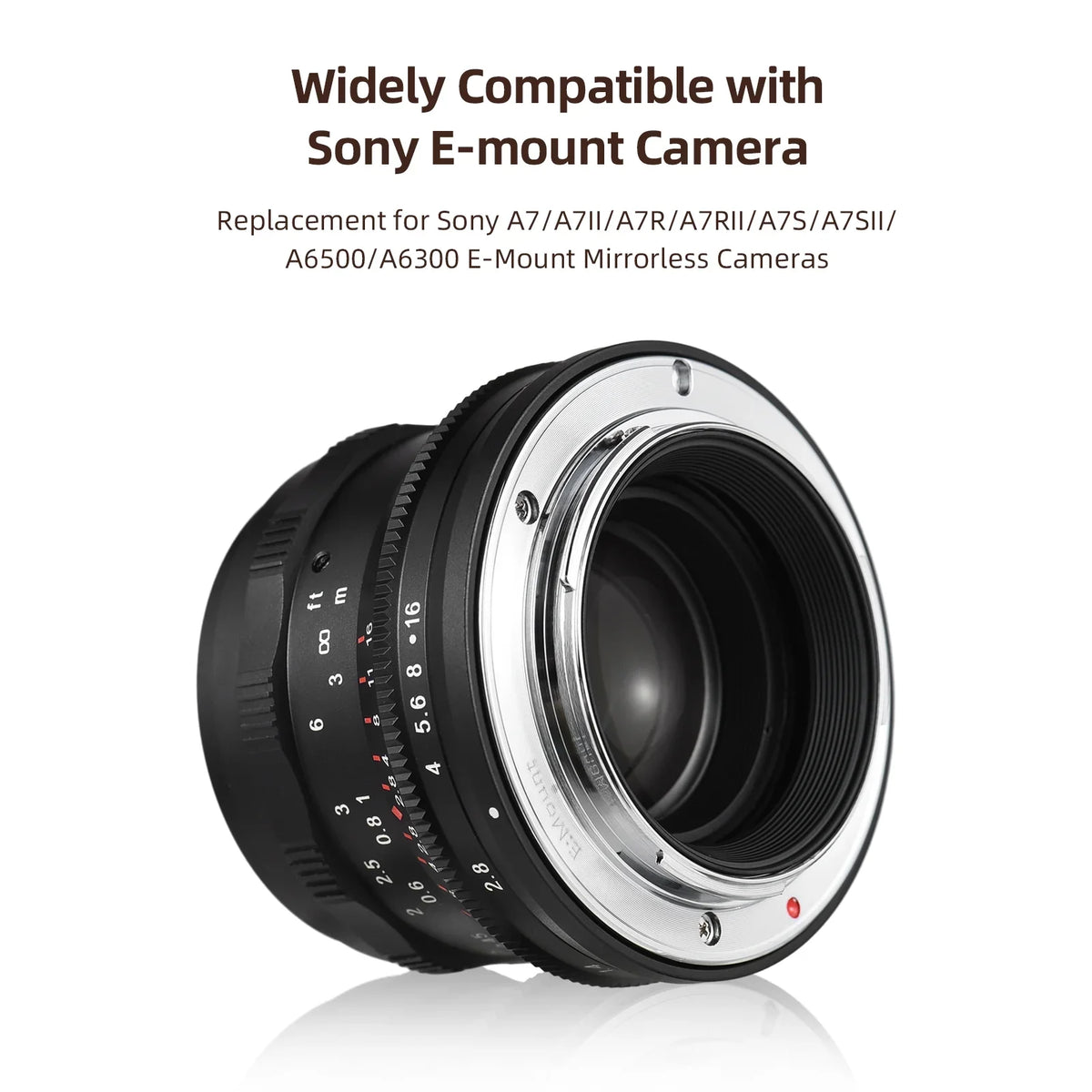 Dcenta Full Frame Camera Lens with Large Aperture Manual Focus for Sony A7/A7II/A7R/A7RII/A7S/A7SII/A6500/A6300