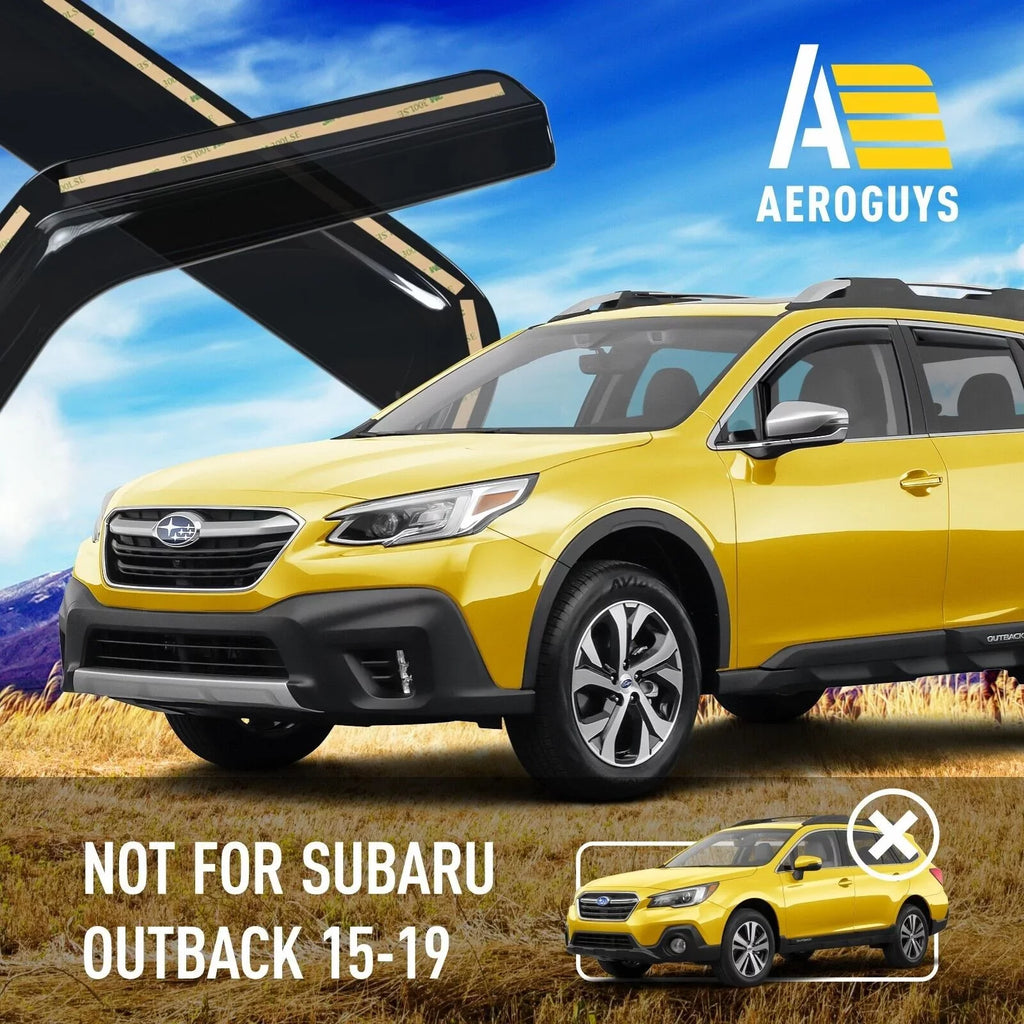 AEROGUYS In-Channel Window Deflectors Extra Durable Window Visors Rain Guards Fit for Subaru Outback 2020-2024, Sun Visors, Wind Deflectors, Vent Visors, Car Accessories - 4pcs. AG0268