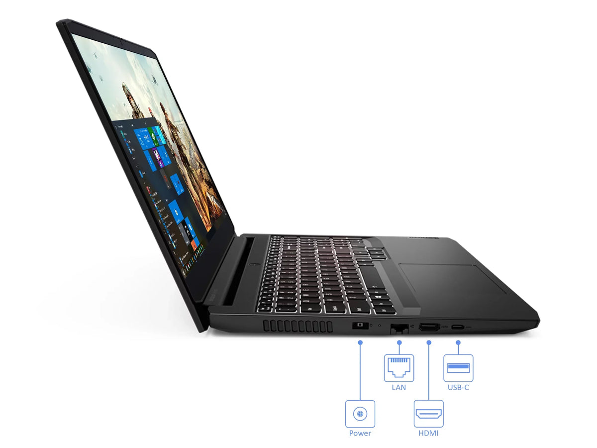 Lenovo IdeaPad 3 Gaming Laptop, 15.6" 120Hz FHD Display, AMD Ryzen 5 5600H Upto 4.2GHz, 8GB RAM, 512GB NVMe SSD, NVIDIA GeForce RTX 3050, HDMI, Wi-Fi, Bluetooth, Windows 10 Home (82K20013US)