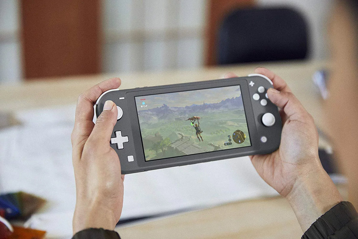Restored Nintendo Switch Lite Gray With Power Cord (Refurbished)