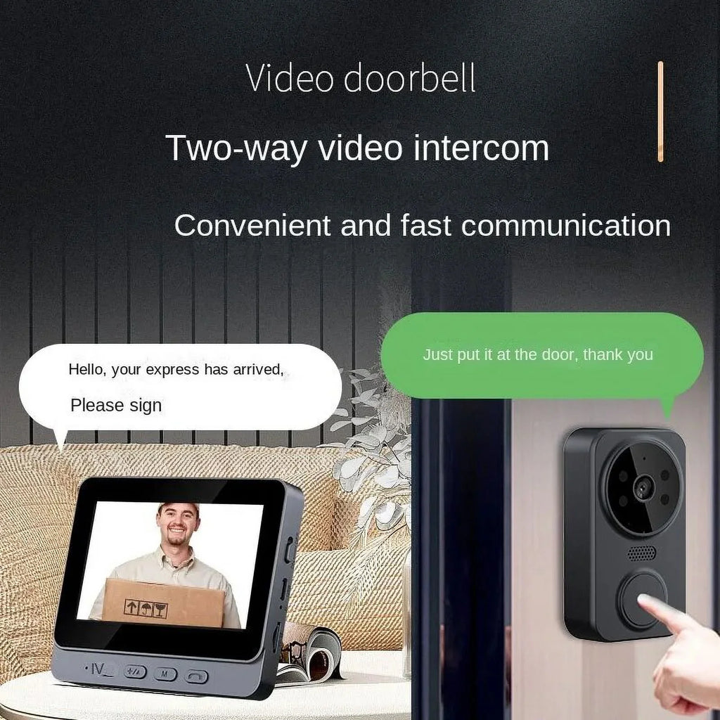 M12 video doorbell Inch home smart life 2.4G wireless video two-way intercom doorbell monitoring