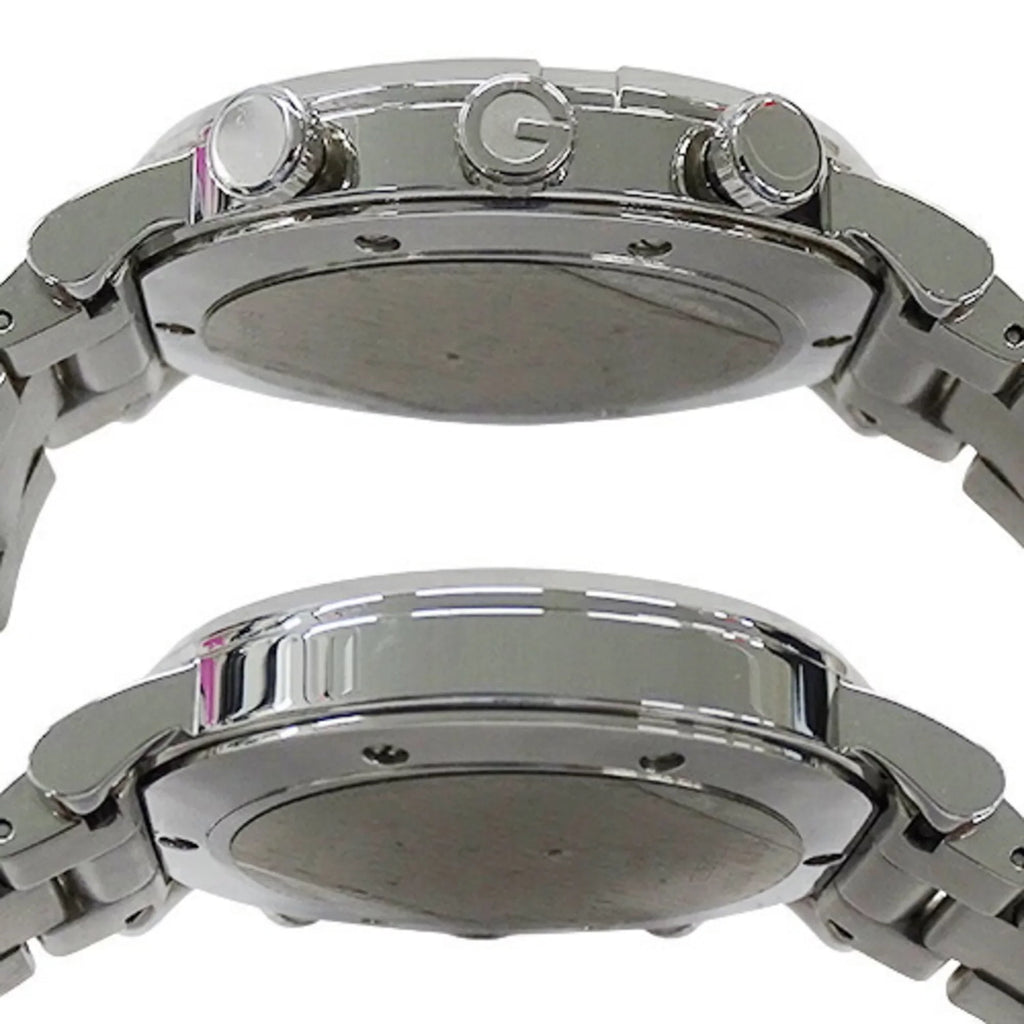 Used Gucci GUCCI watch men's G chrono date quartz stainless steel SS 101M YA101309 silver Charcoal
