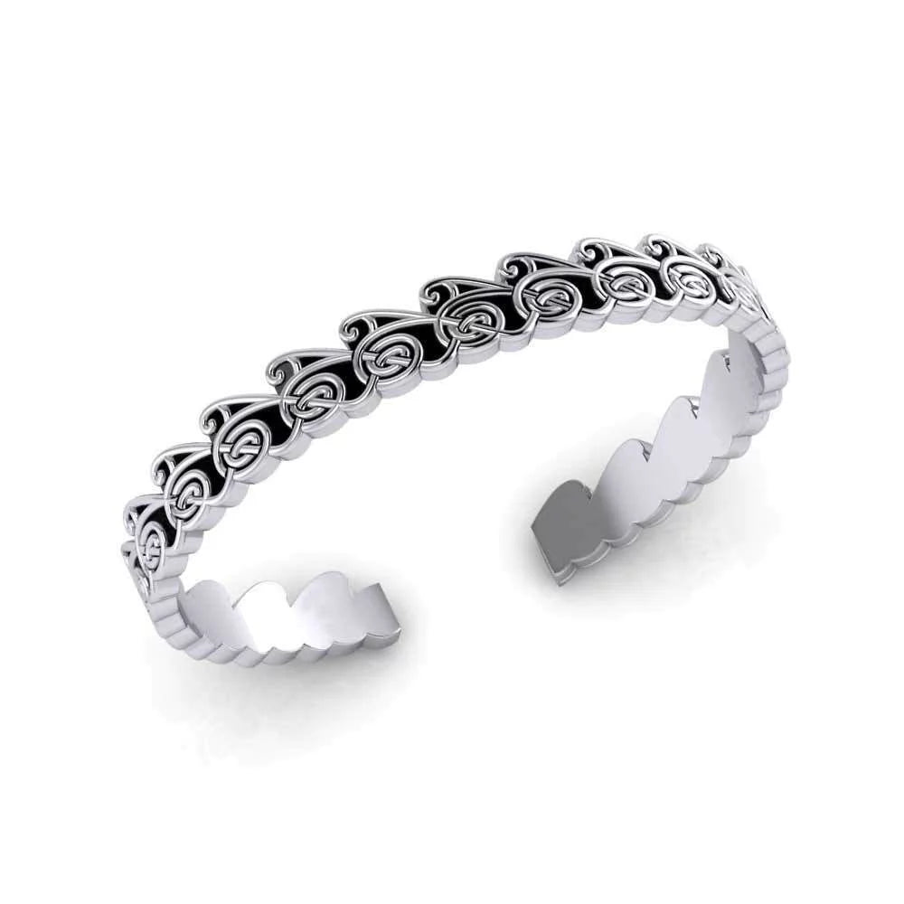 Cari Buziak Wave Bracelet Celtic Spiral Sterling Silver Peter Stone Fine Jewelry