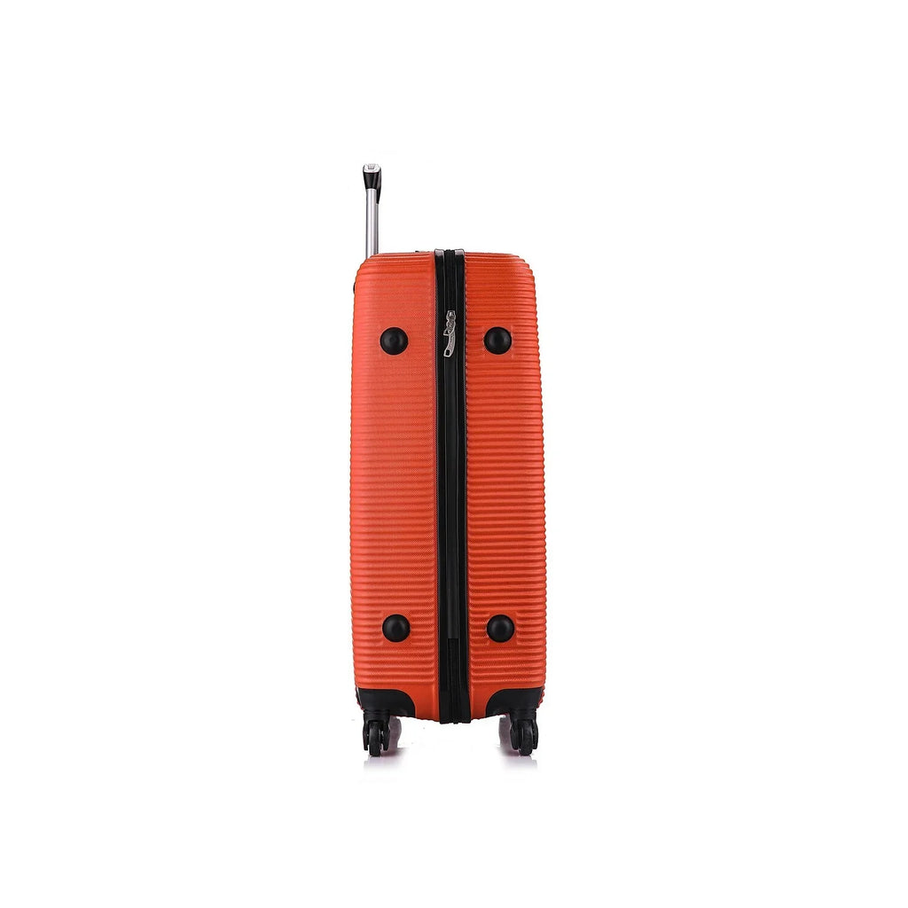 InUSA Royal Large Plastic 4-Wheel Spinner Luggage Orange (IUROY00L-ORG)