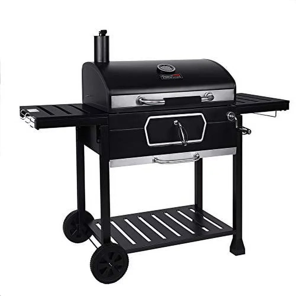 Royal Gourmet CD2030AN Centimeter Charcoal Grill, Deluxe BBQ Smoker Picnic Camping Patio Backyard Cooking, Onyx Large