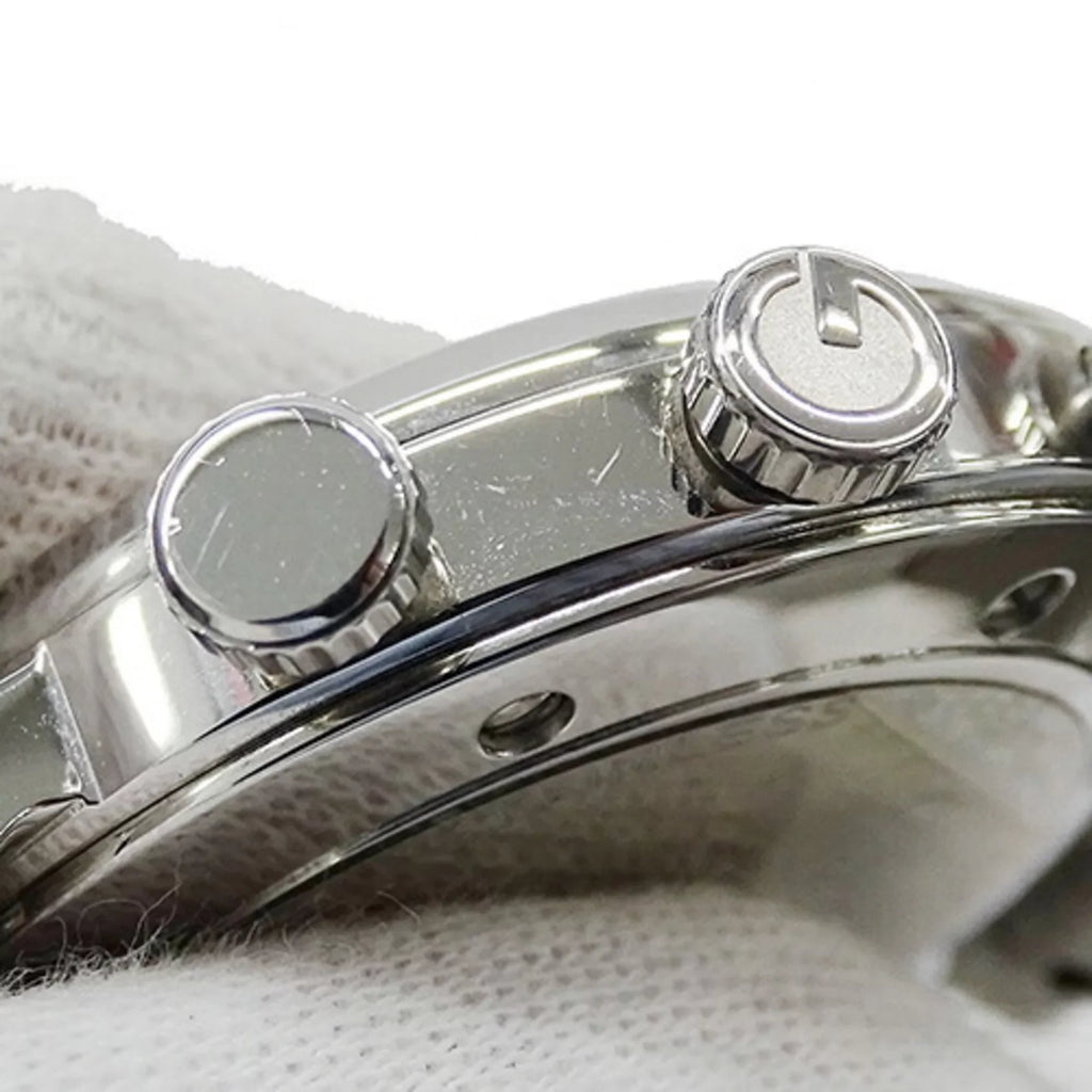 Used Gucci GUCCI watch men's G chrono date quartz stainless steel SS 101M YA101309 silver Charcoal