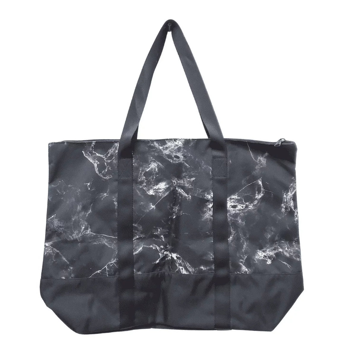 Victoria's Secret Pink Logo Zip Top Tote Gym Book Bag Charcoal Marble New