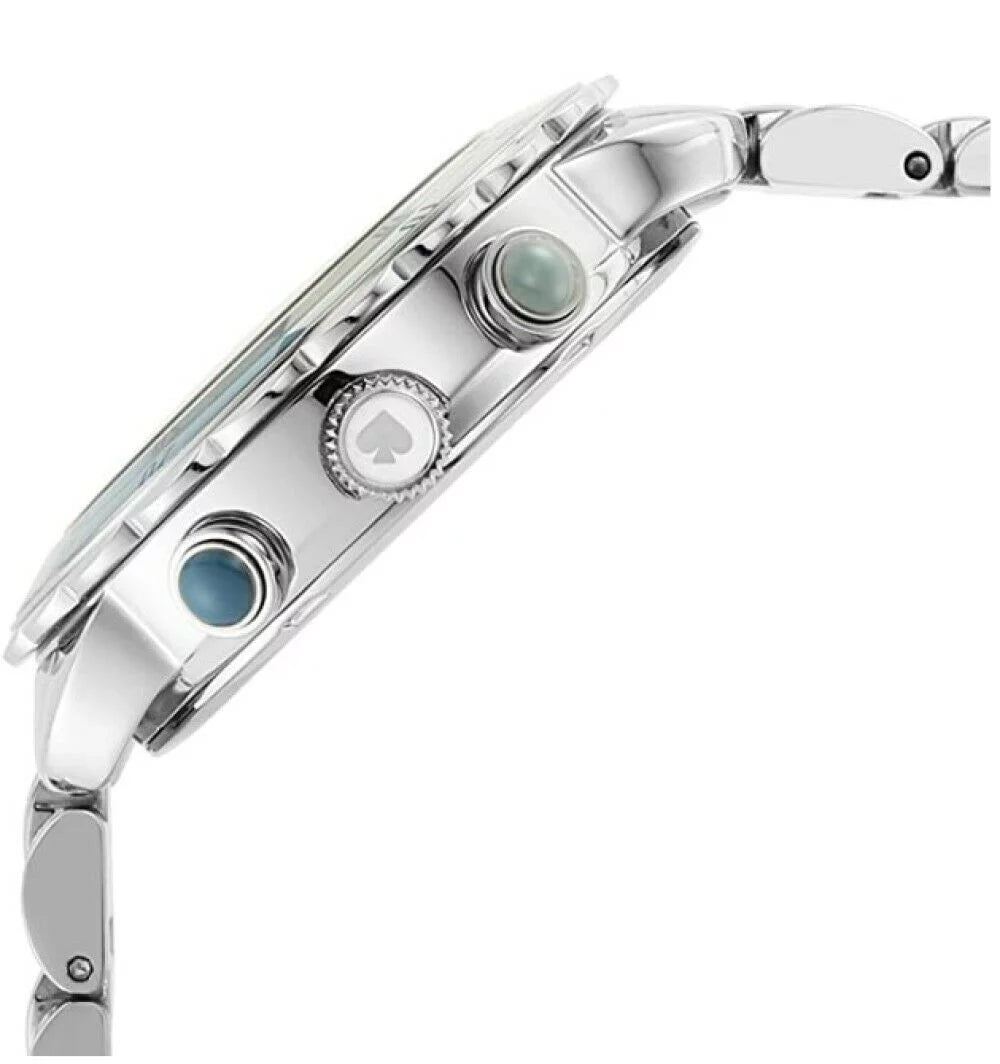 Kate Spade KSW1626 Baywater Blue Chronograph Dial Silver Stainless Steel Bracelet Band Women's Watch