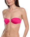 MONICA HANSEN womens Beachwear Icon Underwire Bikini Top, S, Pink