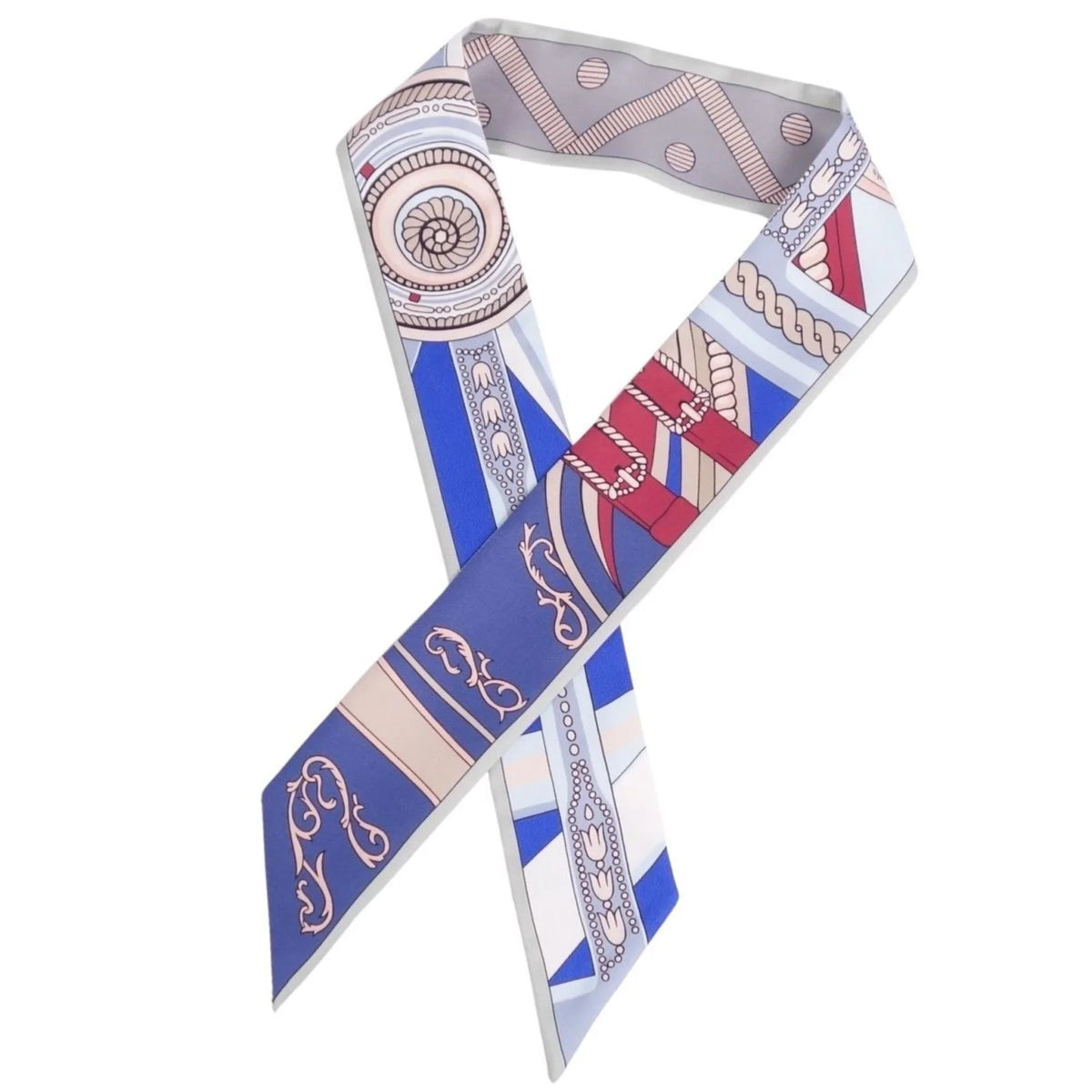 Pre-Owned HERMES Scarf Muffler Twilly Silk Twill Ribbon Women's Multicolor (Good)