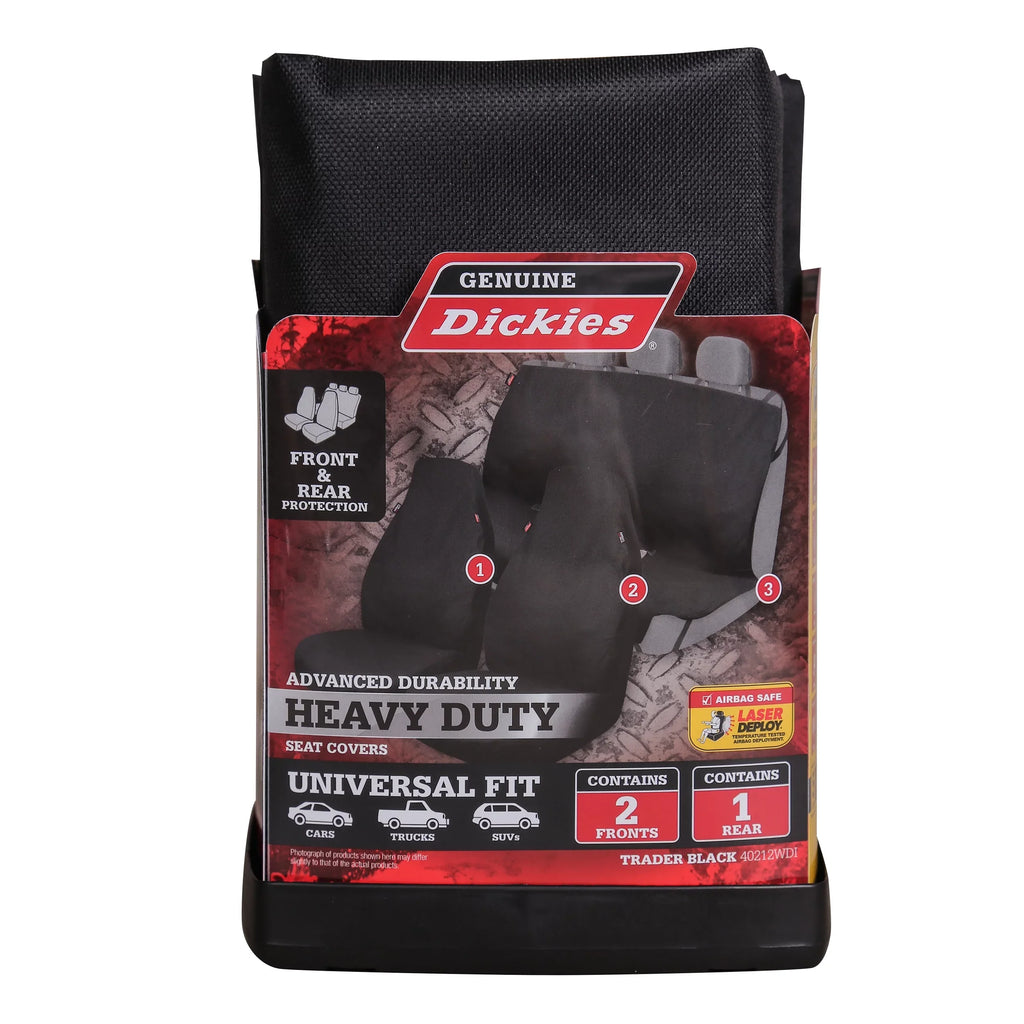 Genuine Dickies Full Vehicle Heavy Duty Polyester Car Seat Covers Onyx