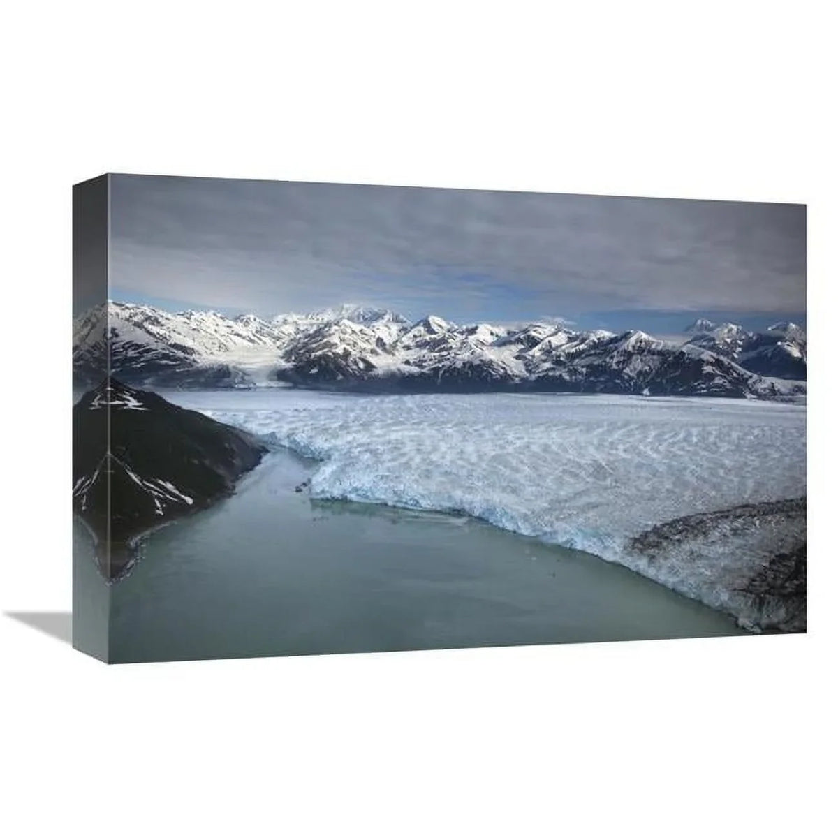 Global Gallery 12 x 18 in. Hubbard Glacier Encroaching on Gilbert Point - Wrangell-St. Elias National Park - Alaska Art Print - Matthias Breiter