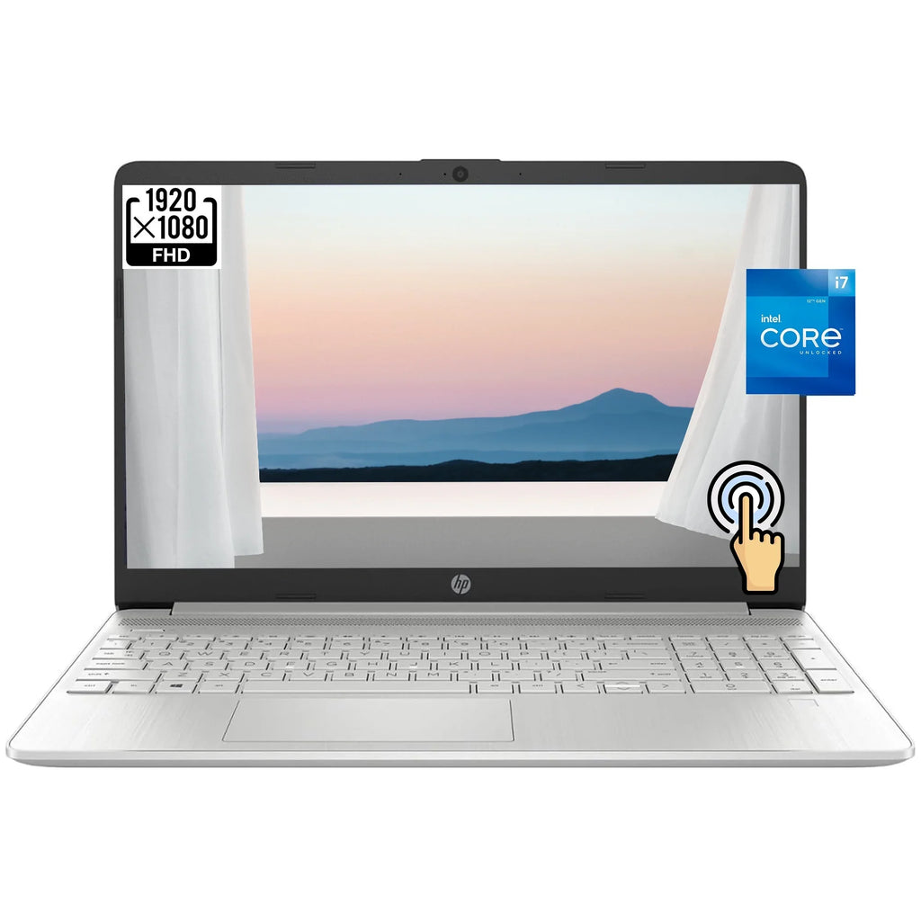 HP 15 15.6" FHD Touchscreen Business Laptop, 12th Gen Intel 10-Core i7-1255U, 64GB RAM, 1TB PCIe SSD, Numeric Keypad, Wi-Fi, HDMI, Windows 11 Home in S Mode