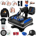 Blue Heat Press Machine 8 in 1, 15 x 15 Unit Sublimation Transfer Printer, Digital Precise LCD Control Printing, 360 Swing Away Vinyl Transfer Printer for T-Shirts, Canvas Bag, Pillow, Banner