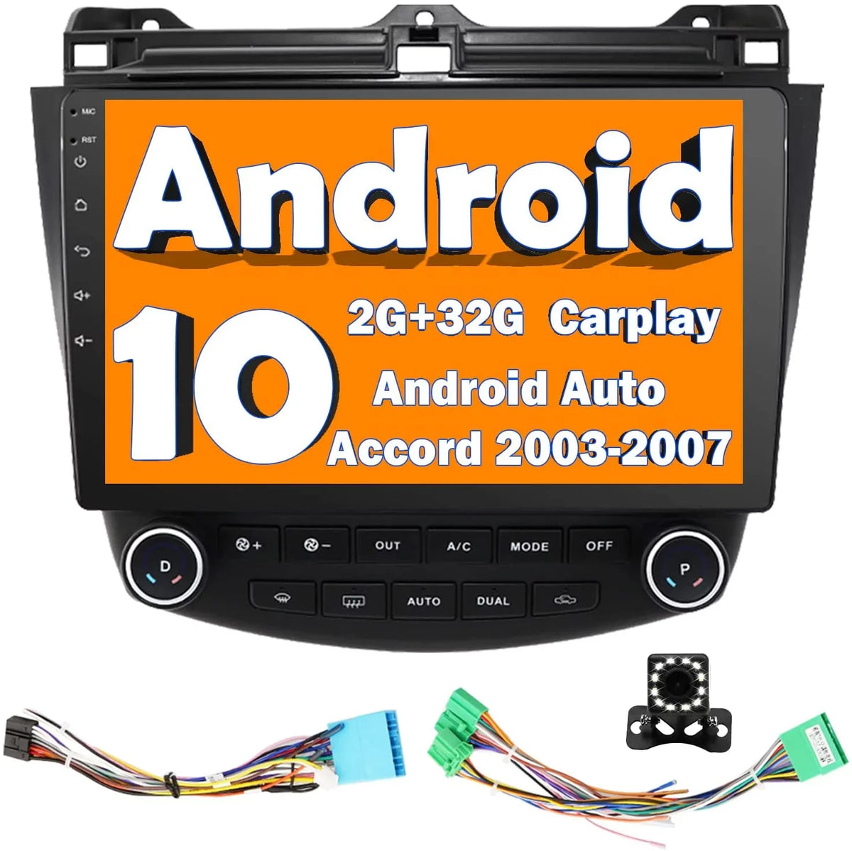 Binize Car Stereo Featuring CarPlay&Android Auto 10 Centimeter Android10 for Honda Accord 7th 2003 2004 2005 2006 2007