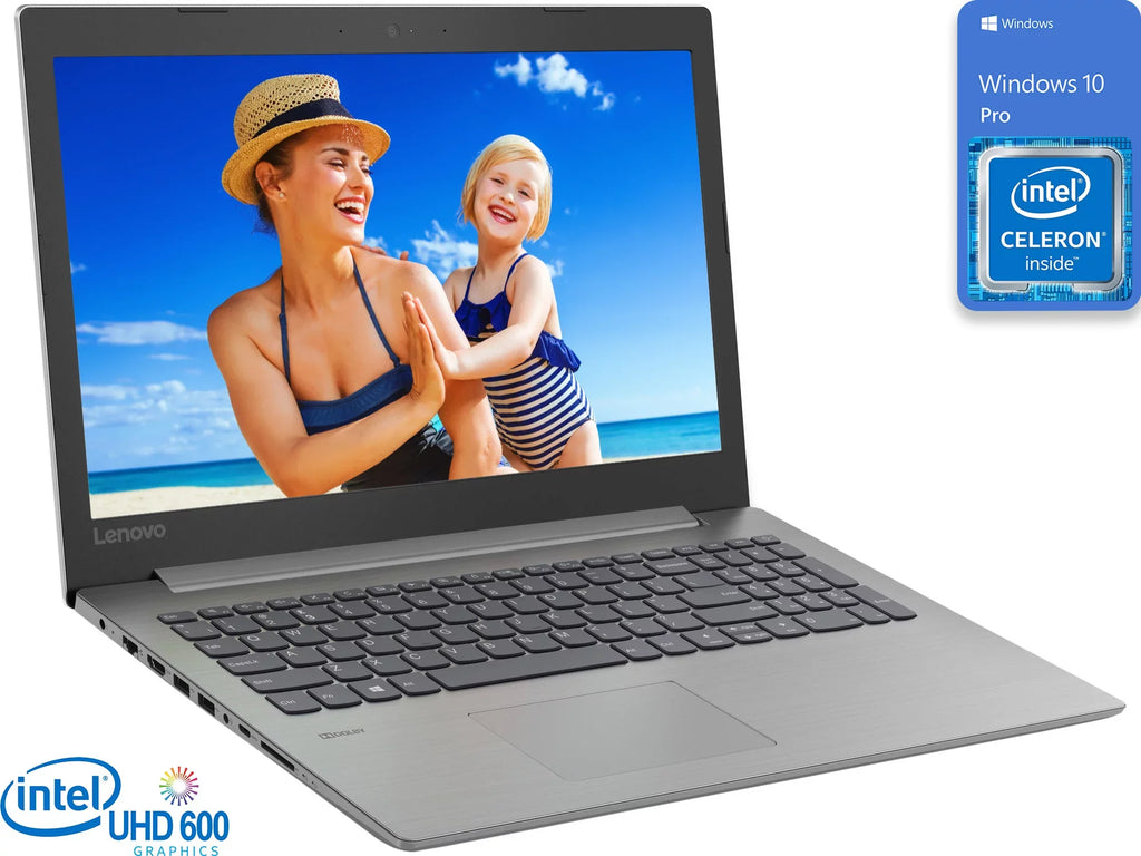 Lenovo IdeaPad 330 Notebook, 15.6" HD Display, Intel Celeron N4000 Upto 2.6GHz, 8GB RAM, 128GB SSD, UK Keyboard, DVDRW, HDMI, Card Reader, Wi-Fi, Bluetooth, Windows 10 Pro