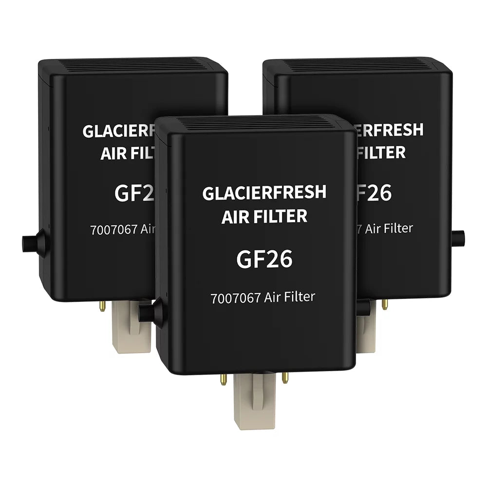 GLACIER FRESH Air Filter Replacement for Refrigerator 7007076 Air Filter, 3 Pack