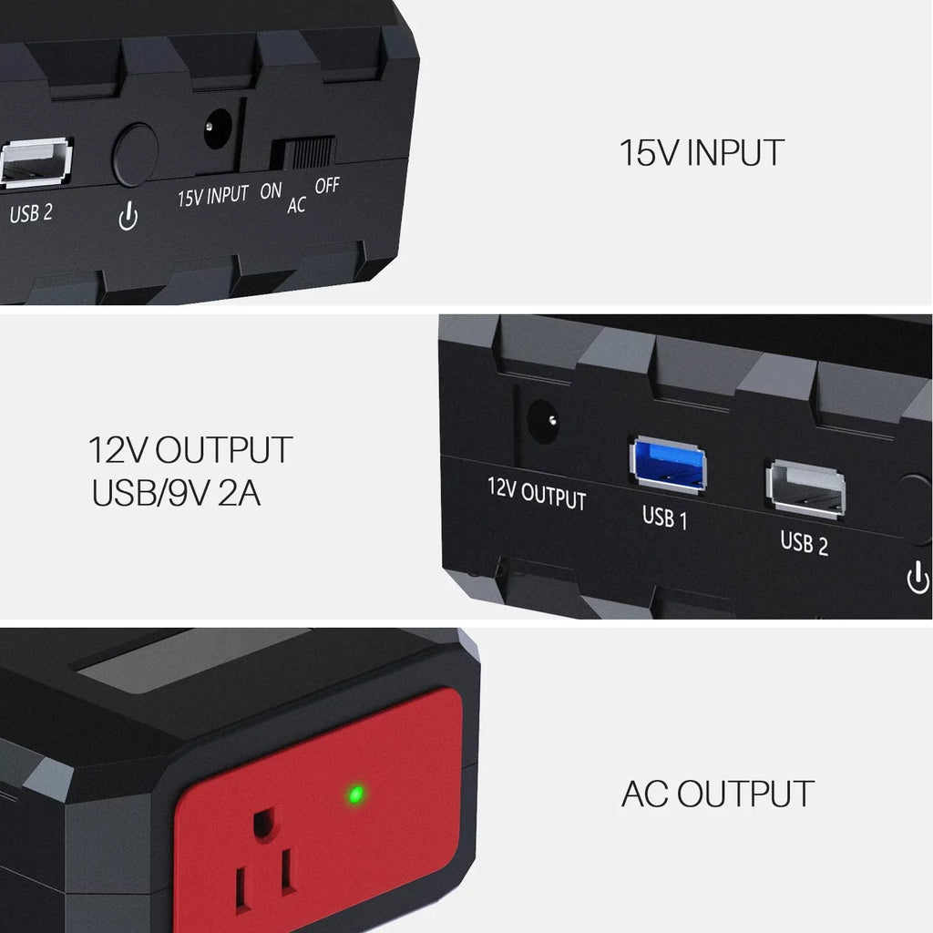 SinKeu 88.8Wh 65W Portable Power Bank Battery Pack Fast Charger AC 110V Camping Travel Backup Charcoal