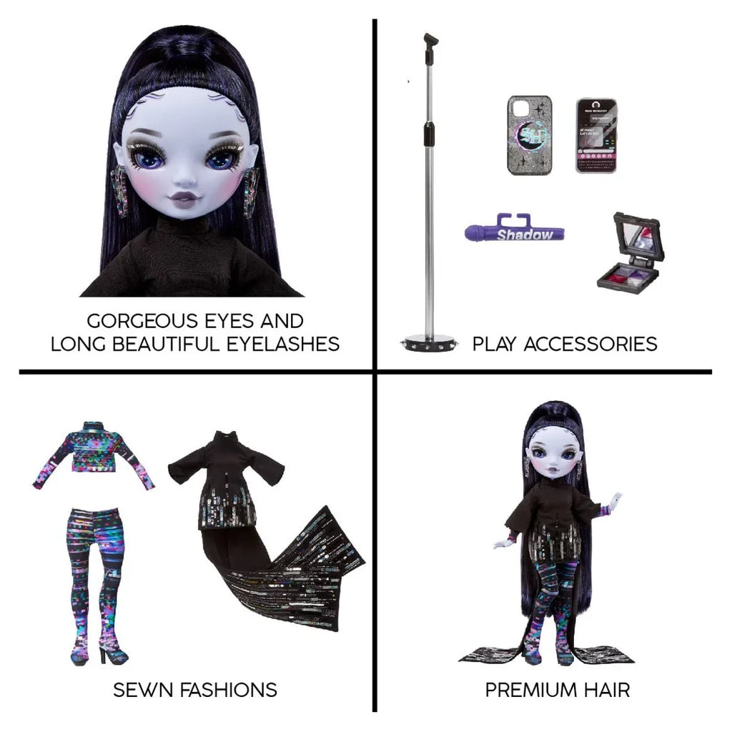 Rainbow High Shadow High Reina Glitch Crowne - Purple Fashion Doll. Fashionable Outfit & 10+ Colorful Play Accessories. Great Gift for Kids 4-12 Years Old & Collectors