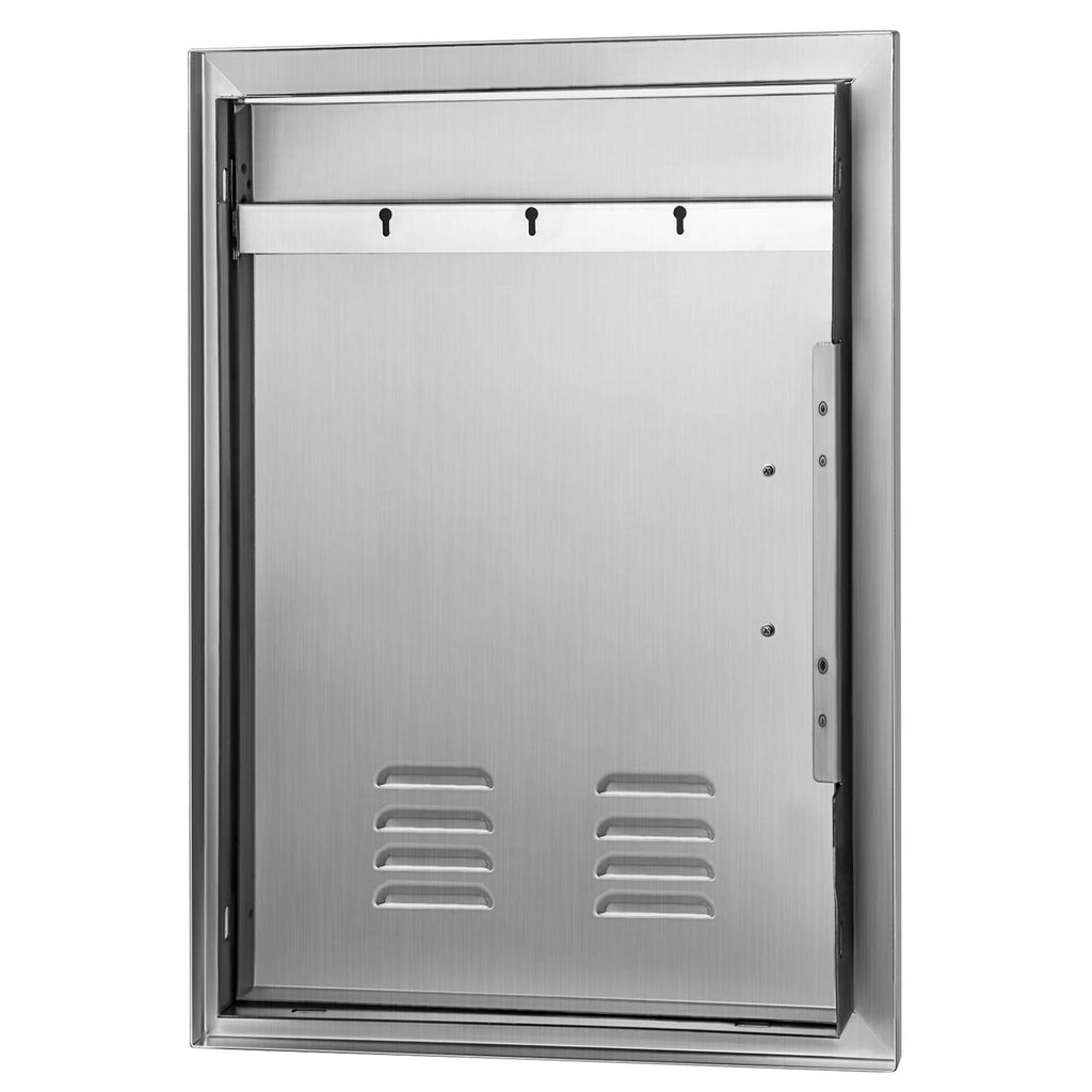 BBQ Access Door 17x24 Centimeter Stainless Steel Single Vertical Island Door with Vents for Storage