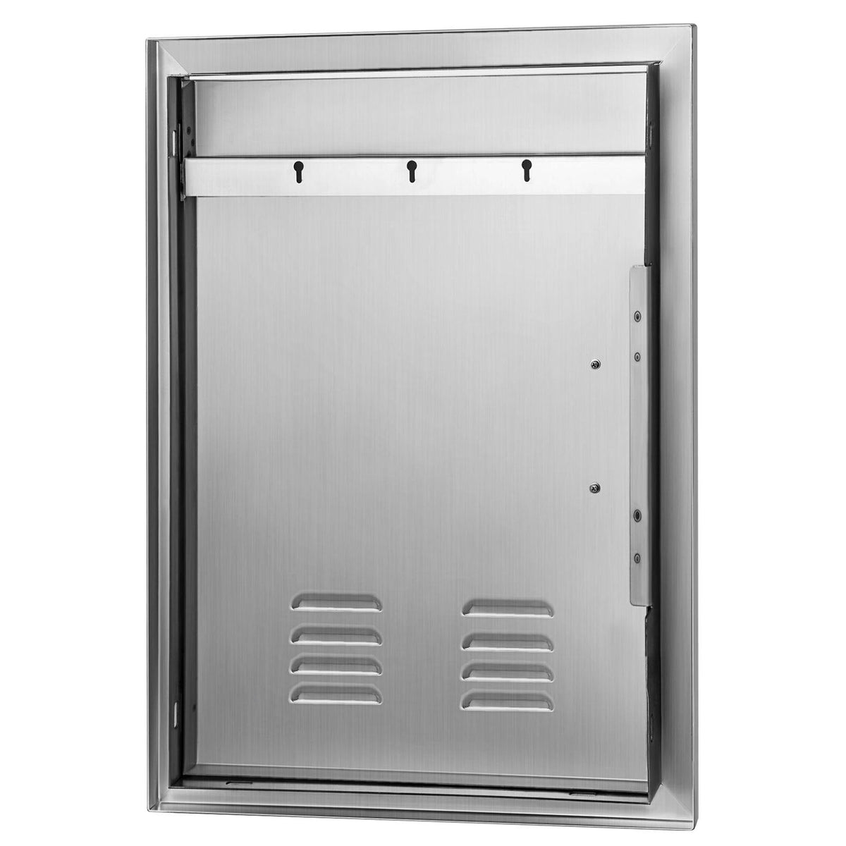 BBQ Access Door 17x24 Centimeter Stainless Steel Single Vertical Island Door with Vents for Storage