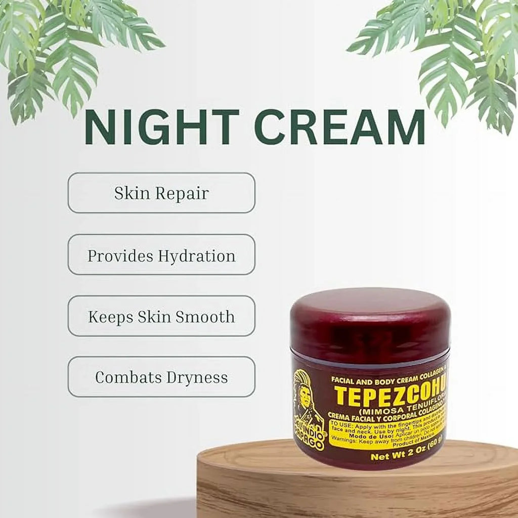 Del Indio Papago Tepezcohuite Day Cream (2oz) + Night Skin Cream (2 oz) BEAUTY COMBO!! Tepezcohuite