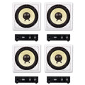 Acoustic Audio HD-S10 Flush Mount Subwoofers with 10" Speaker and Amps 4 Pack
