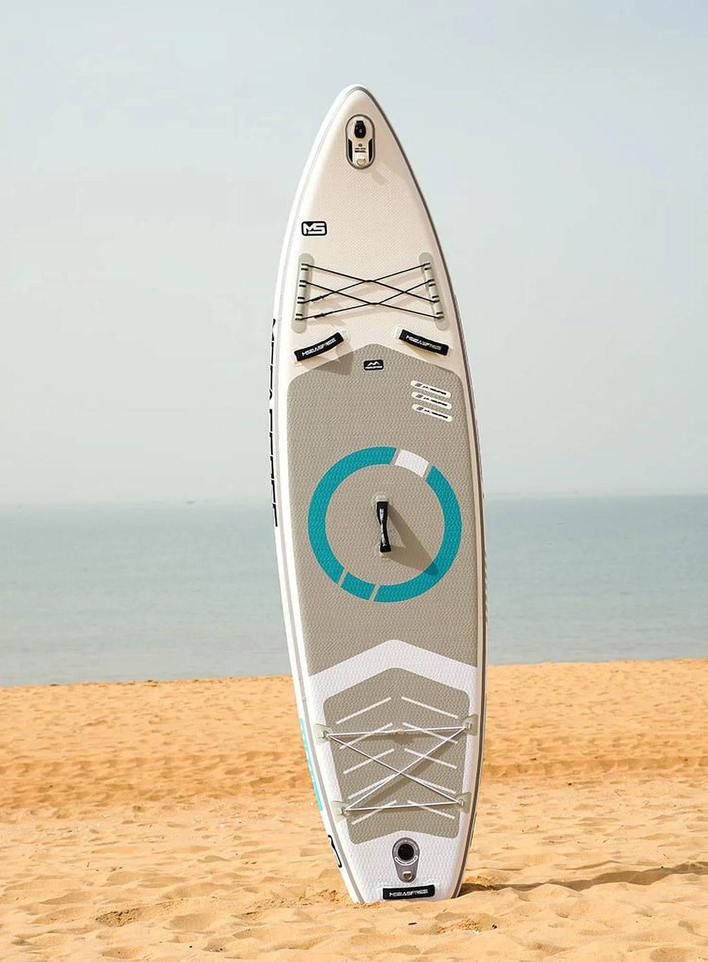 Inflatable Stand Up Paddle Board(6In Thick)with Premium SUP Accessories & Backpack, Wide Stance, Bottom Fin for Paddling, Paddle, Leash, Surf Control, Non-Slip Deck for Youth & Adult(White)