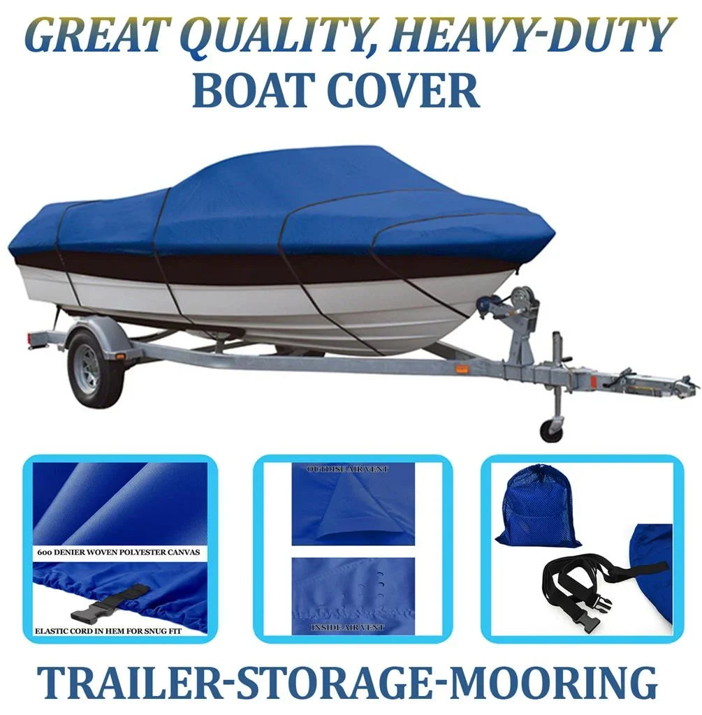 BLUE, GREAT QUALITY BOAT COVER Compatible for LOWE BACKTROLLER 1710 ALL YEARS