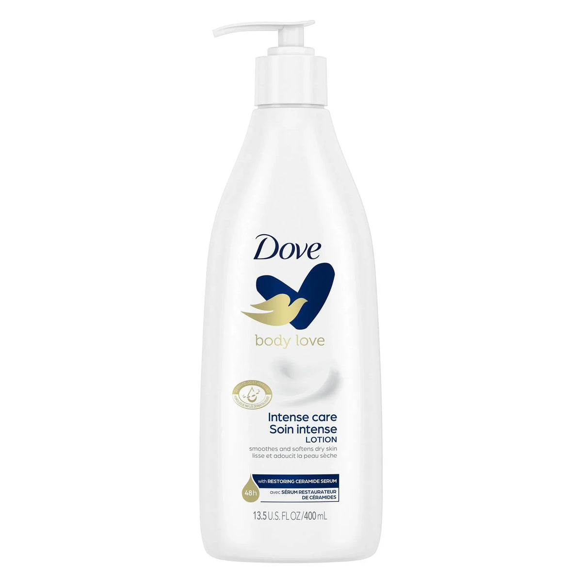 Hand and Body Moisturizer Dove Body Love Intense Care 13.5 oz. Pump Bottle Scented Lotion (EA/1)