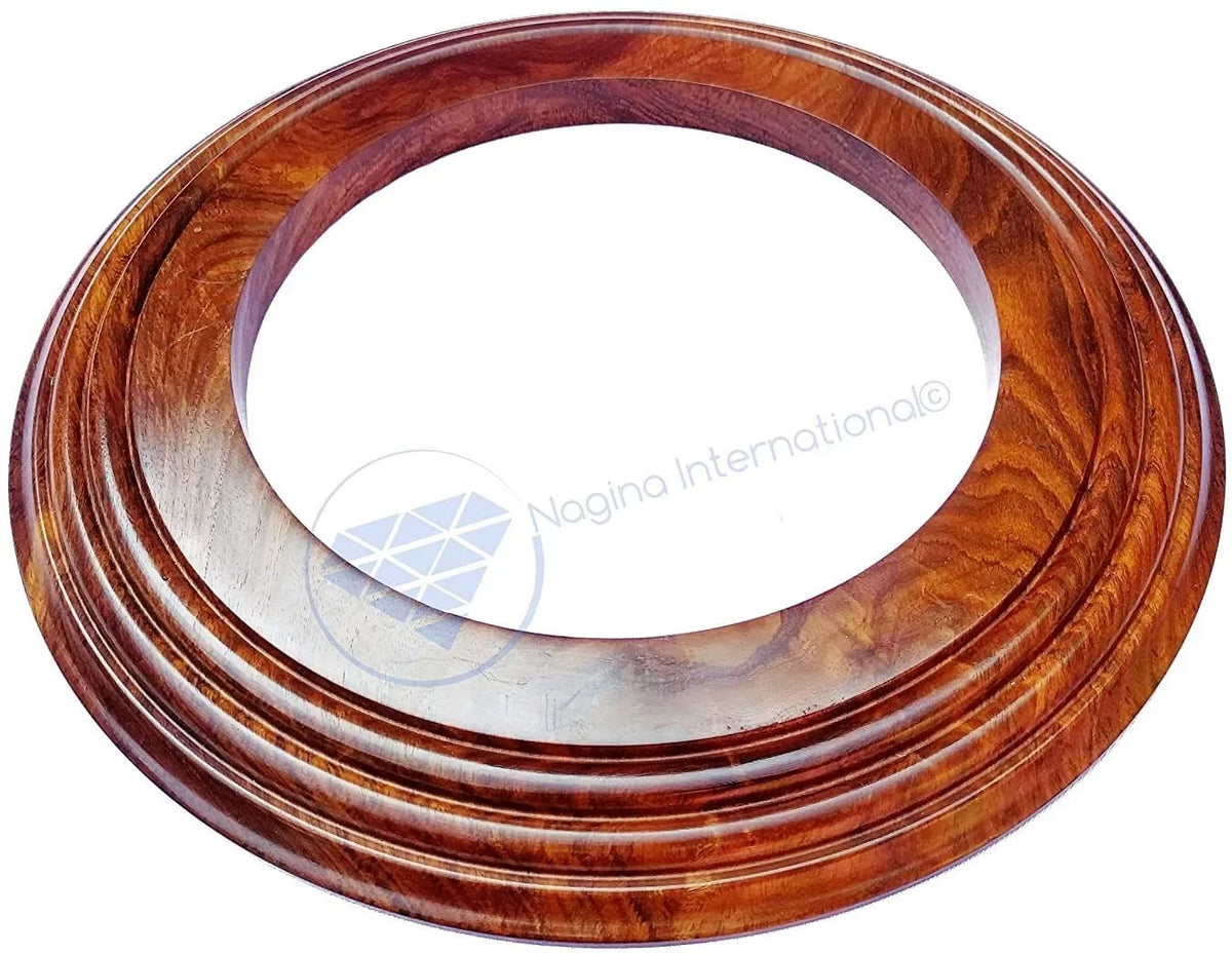 Nagina International Polished Handcrafted Wooden Base | Solid Hardwood Frame (6 Unit