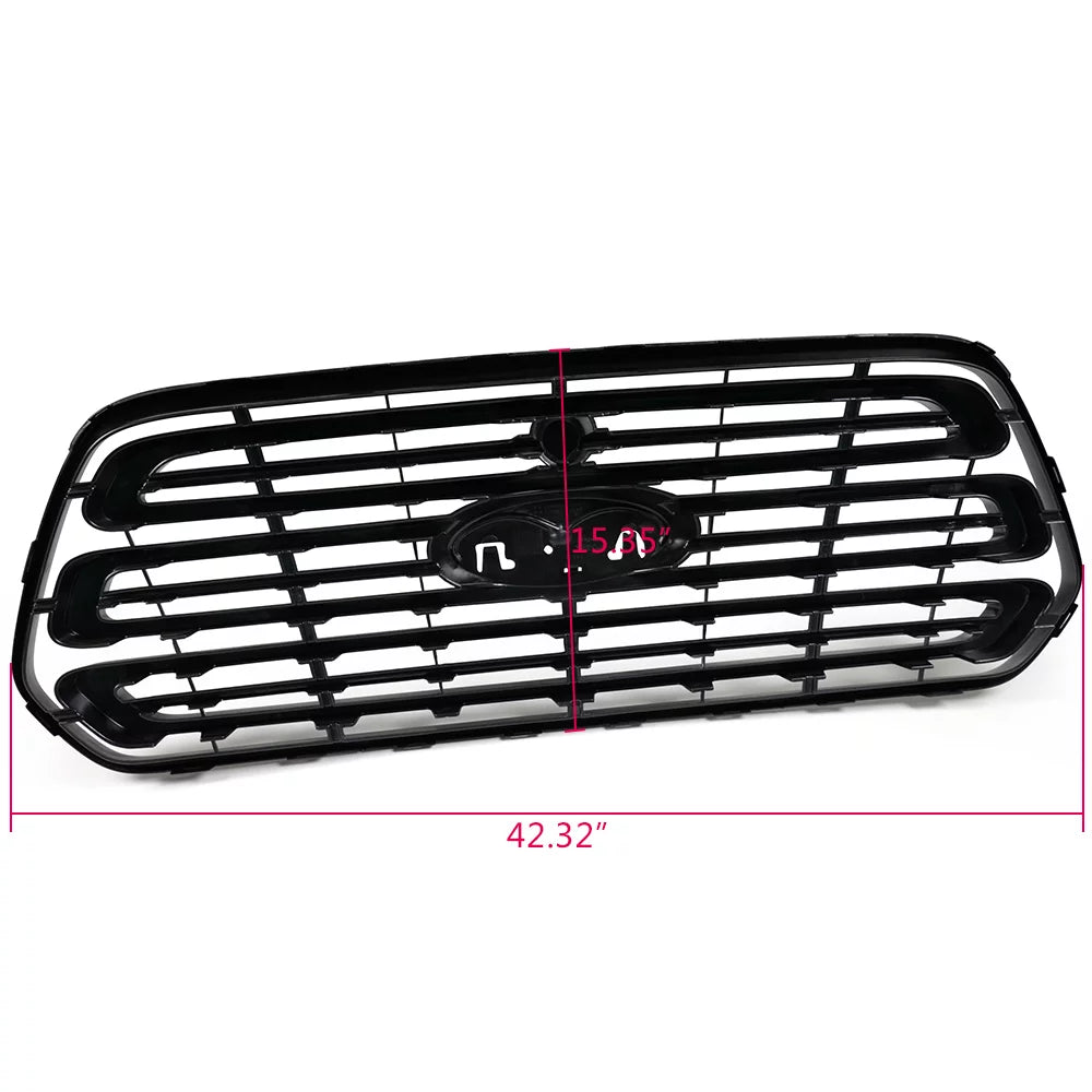 PIT66 Fit For 2015-2018 Ford Transit 150 250 350 Front Bumper Midnight Grill Grille
